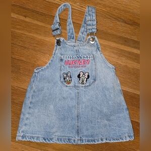 Mickey Mouse Vintage Overalls Dress Disney 9-12months
